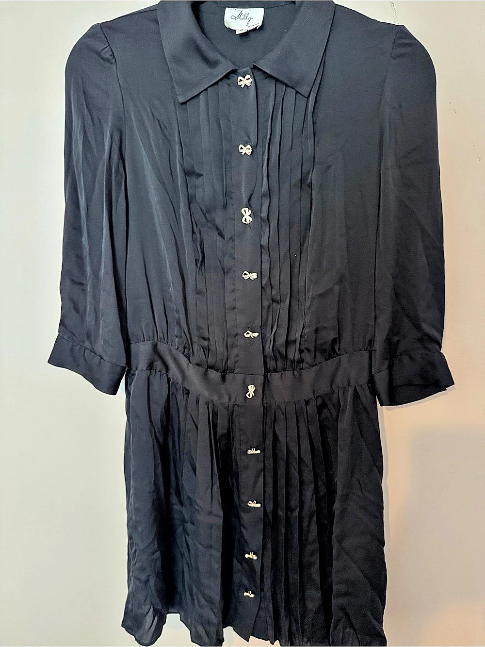 Milly Black Silk Mini Dress Size 0